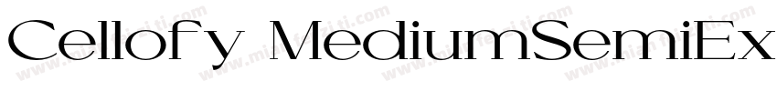 Cellofy MediumSemiExpanded字体转换